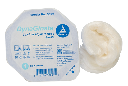 Dynarex DynaGinate Calcium Alginate Rope Dressing 2g x 30cm Case medical supply