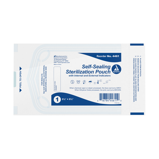 Dynarex Sterilization Pouches 3.5 x 5.25 inch medical supply