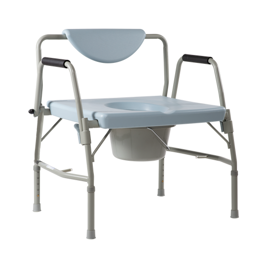 Bari+Max Bariatric Drop Arm Commode Steel 650 lbs medical supply