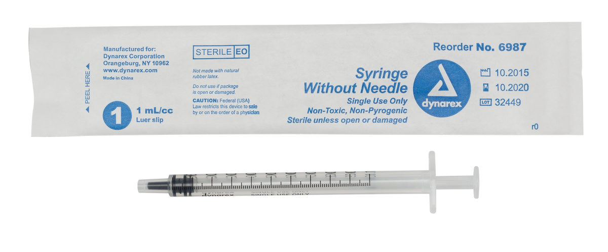 Dynarex 1cc Luer Slip Syringe medical supply