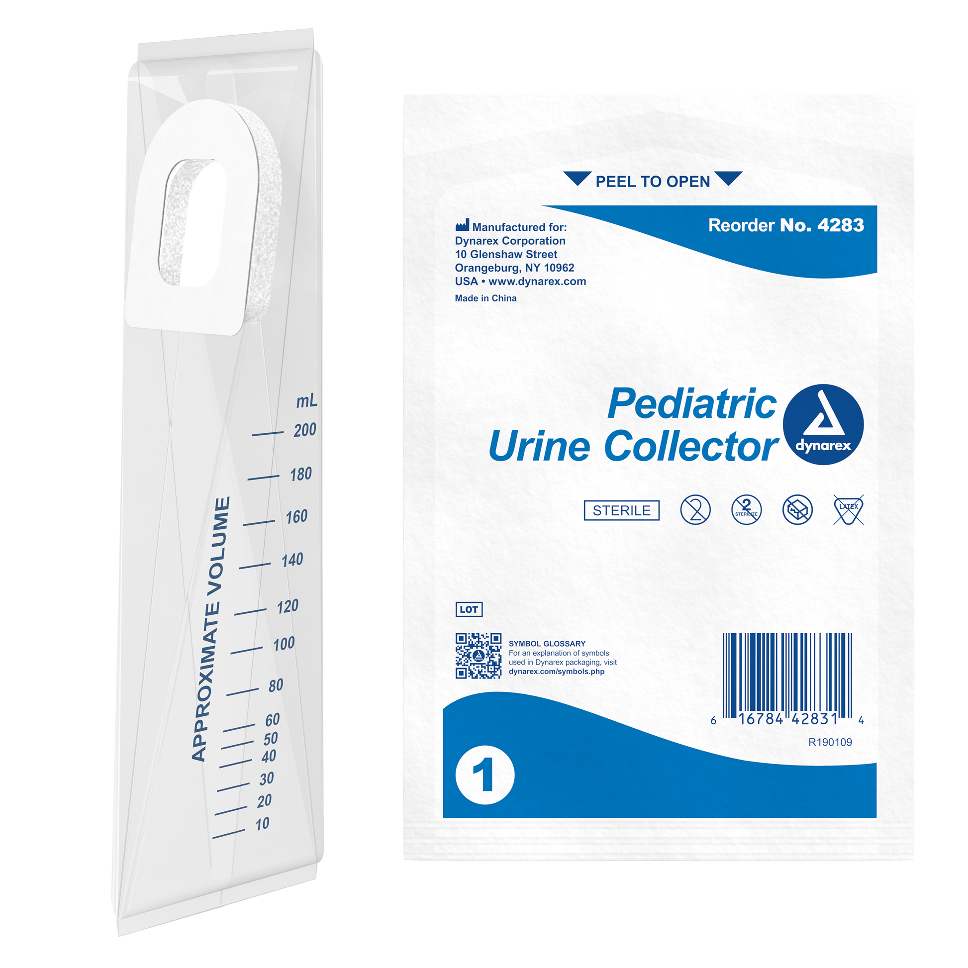 Dynarex Pediatric Urine Collector 1pc/Bag 50 Bags/bx medical supply
