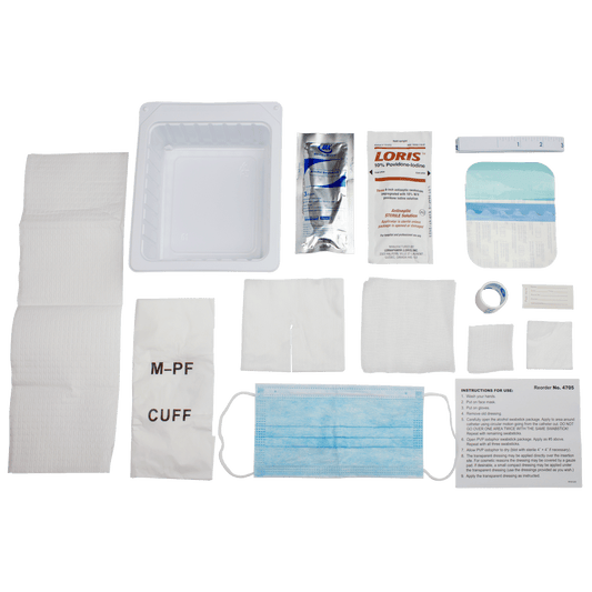 Dynarex Central Line Dressing Change Tray sterile case of 20 medical supply