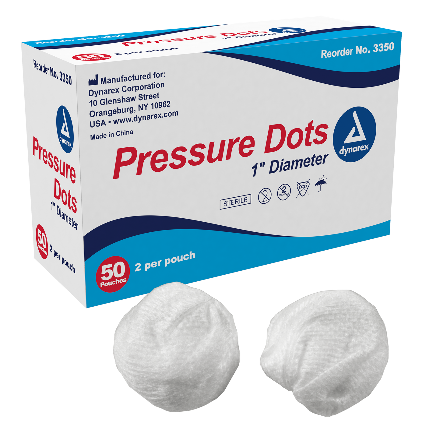 Dynarex Pressure Dot 2.5 cm 10/50 Case medical supply