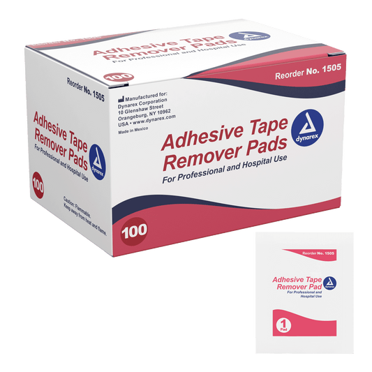 Dynarex Adhesive Tape Remover Pad 10/100 Case medical supply