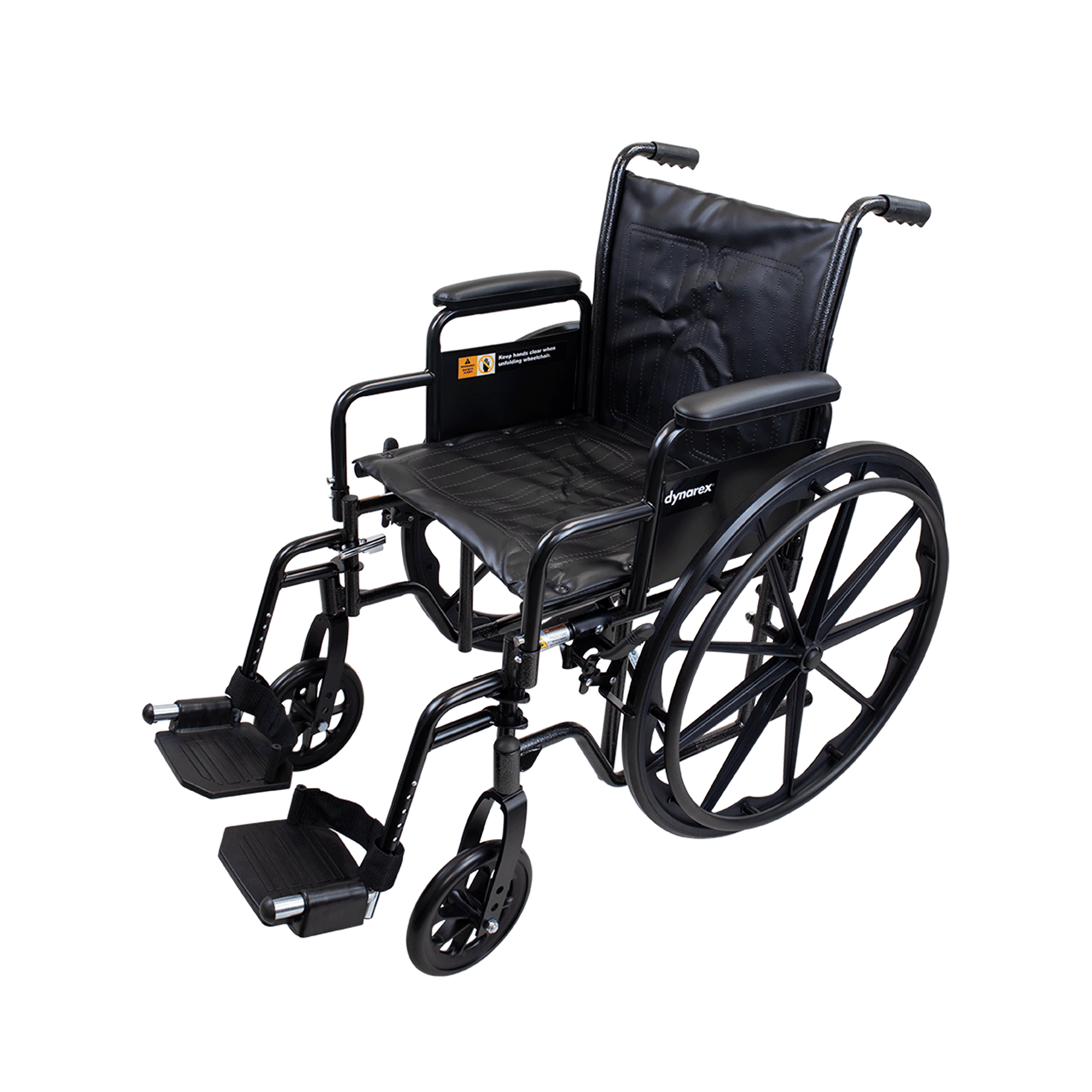 Dynarex DynaRide S2 Wheelchair 16 x 16 Detach Desk Arm FR Silver Vein medical supply