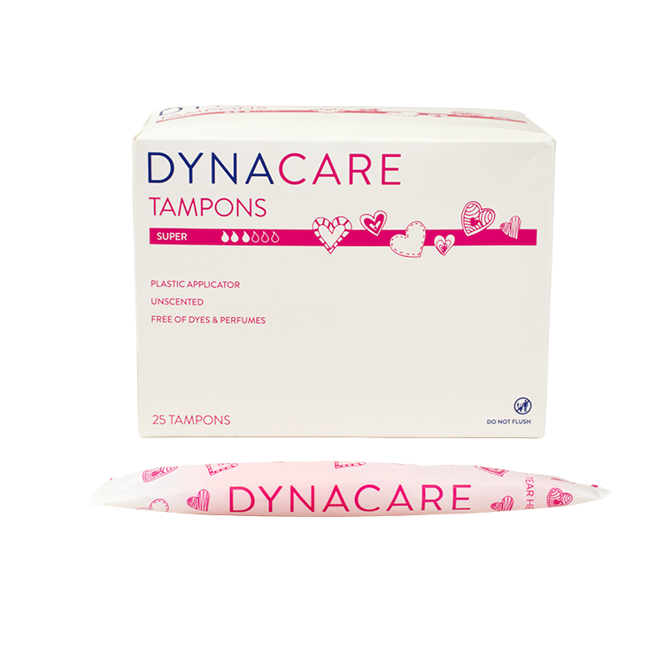 DynaCare Super Tampons Plastic Applicator 9/25/cs medical supply