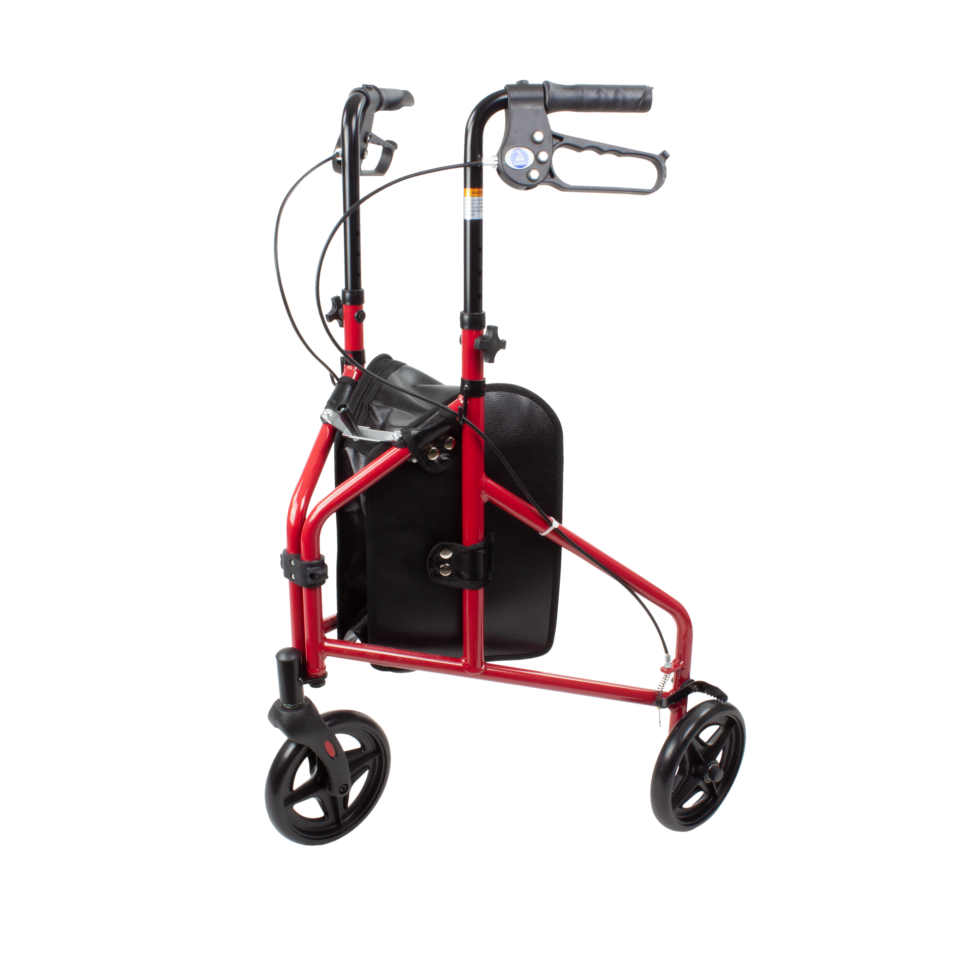 Dynarex DynaGo Zoom 3 Wheeled Rollator 3 inch Wheels Red medical supply