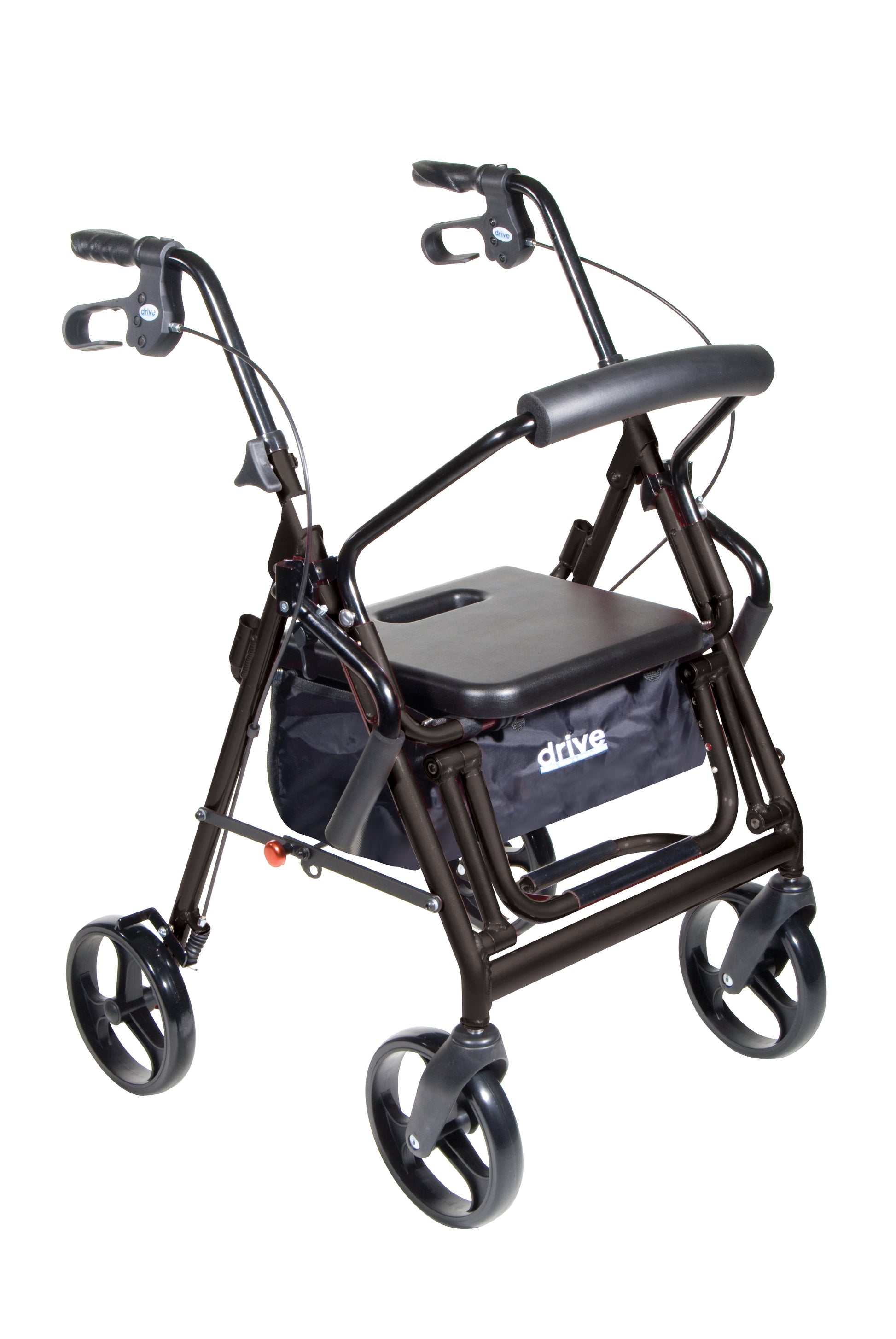 Drive Medical Duet Dual Function Transport Wheelchair Rollator Black medical supply
