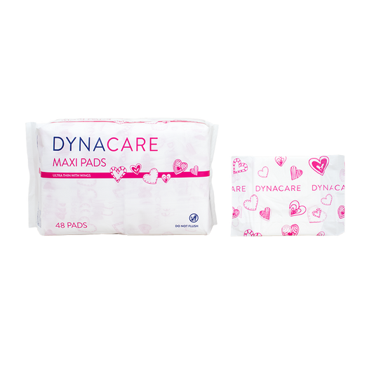 DynaCare Maxi Pads Ultra Thin with Wings 2/48/cs medical supply