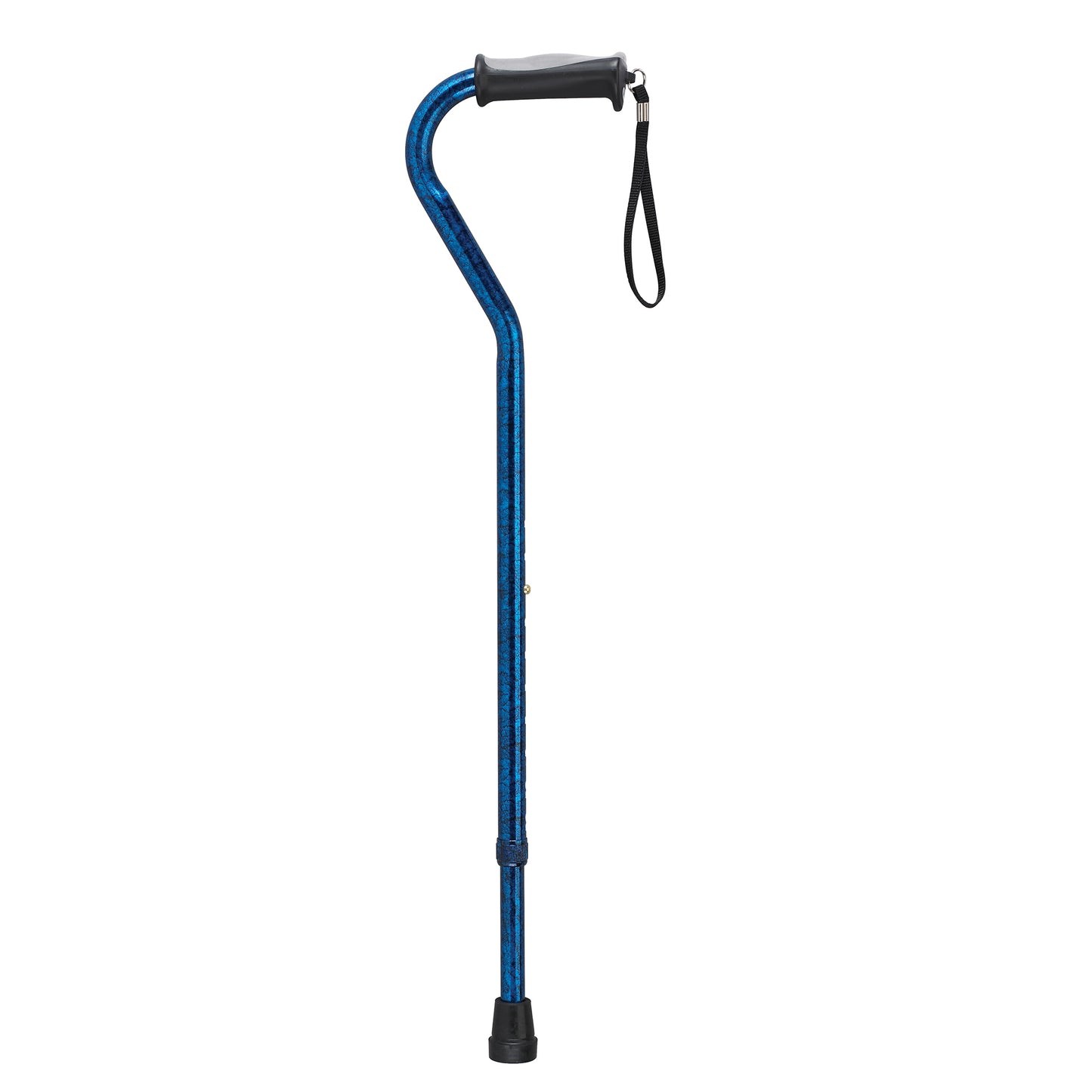 Drive Medical Adjustable Offset Handle Cane Gel Grip Blue Crackle medical supply