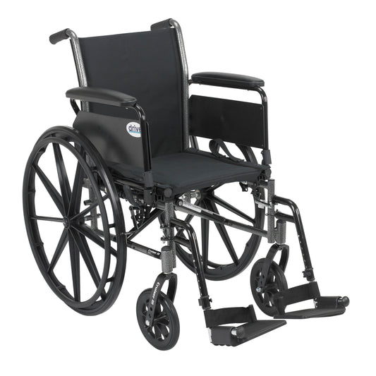 Drive Medical Cruiser III Wheelchair Full Arms Swing Away Footrests 16" Seat medical supply