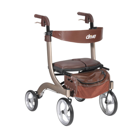 Drive Medical Nitro DLX Euro Style Rollator Rolling Walker Champagne medical supply