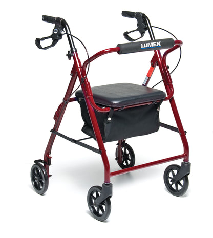 Graham Field Walkabout Basic 4 Wh Roll, Red Lumex medical supply view 2