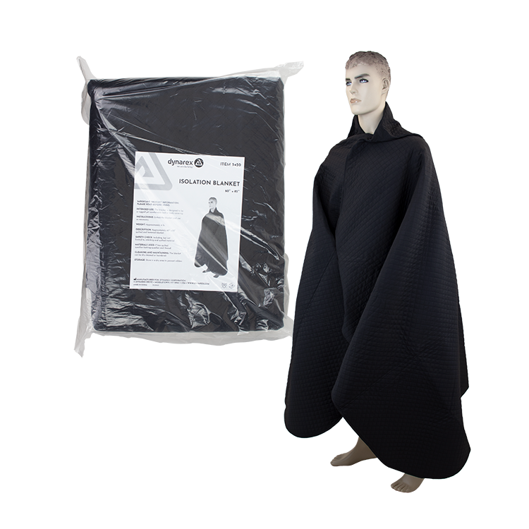 Dynarex Isolation Blanket Black 5/Case medical supply