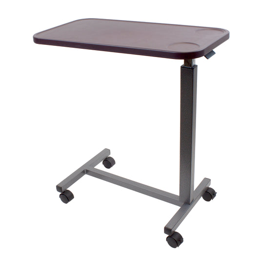 Dynarex Plastic Overbed Table Mahogany medical supply