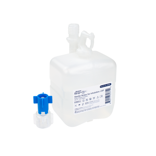 Resp-O2 Sterile Water for Inhalation Prefilled Bubble Humidifier 350 mL medical supply