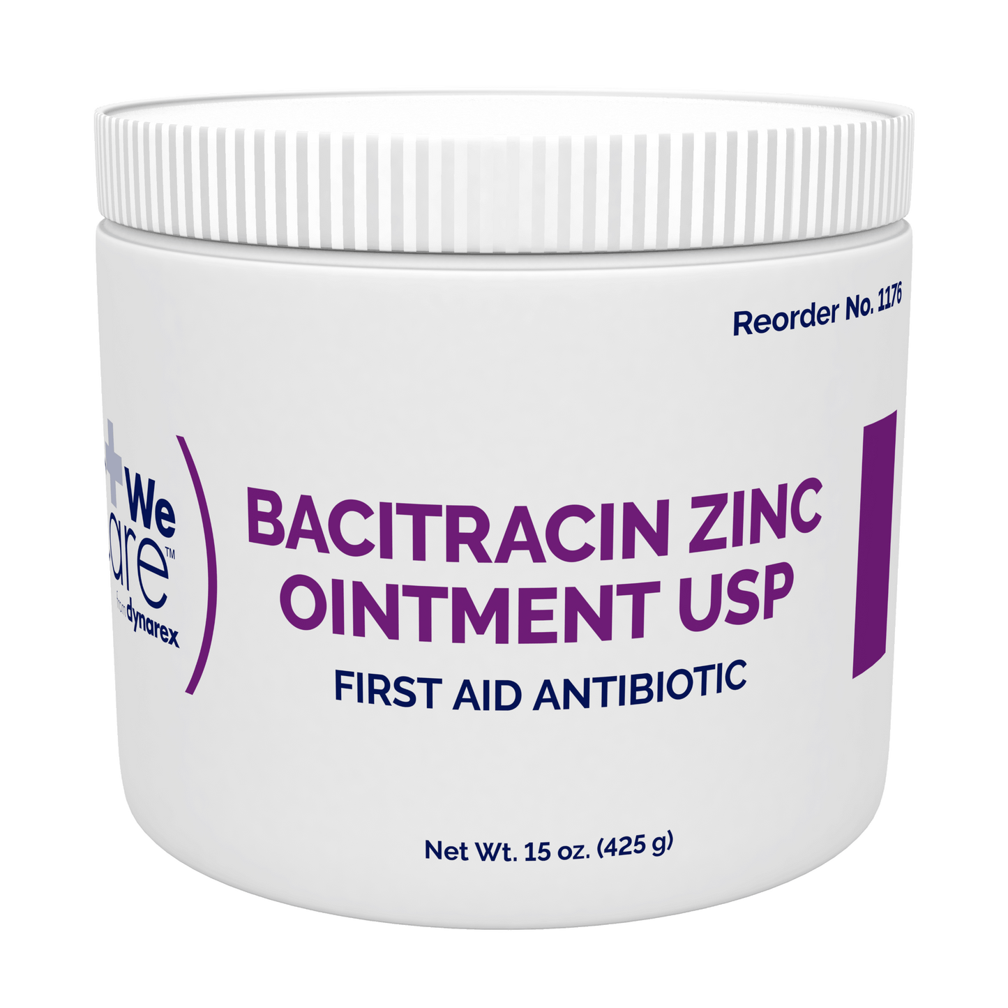 WeCare Bacitracin Zinc Ointment 15 oz Jar Case medical supply