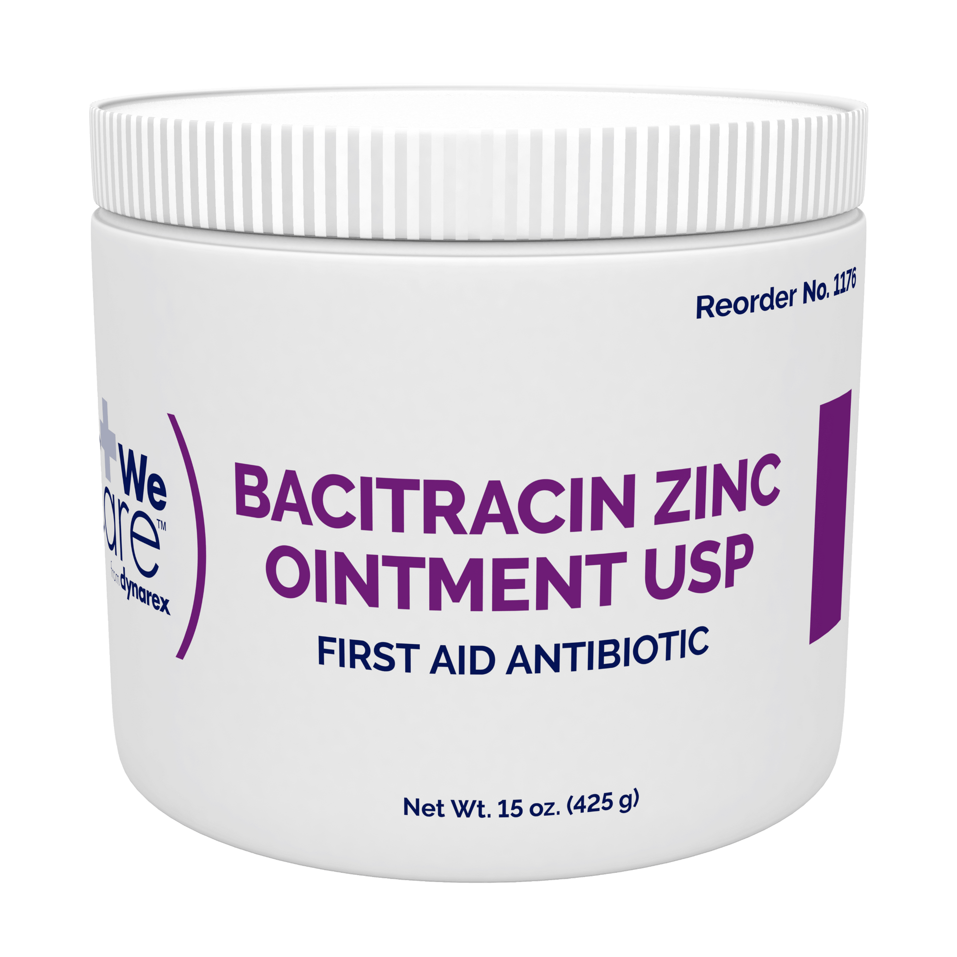 WeCare Bacitracin Zinc Ointment 15 oz Jar Case medical supply