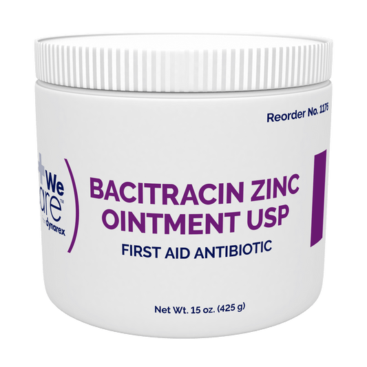 WeCare Bacitracin Zinc Ointment 15 oz Jar Case medical supply