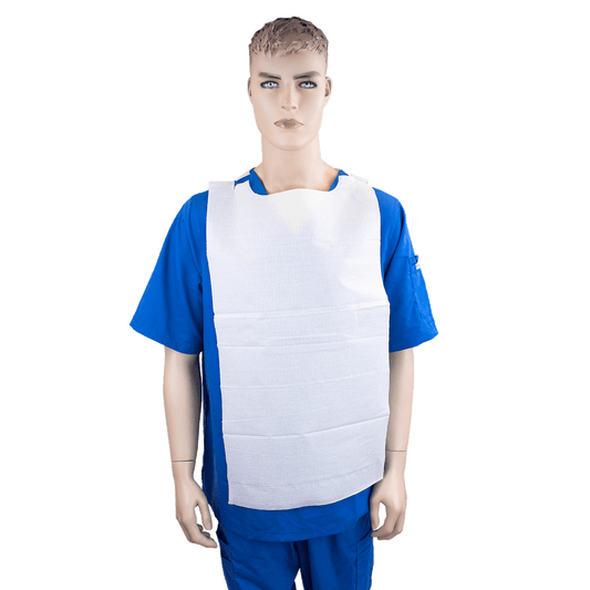 Dynarex Disposable Adult Lap Bibs Slipover 16 inch x 33 inch case of 300 medical supply