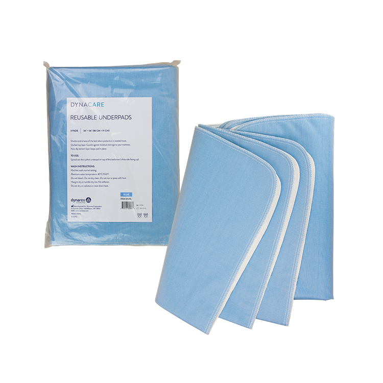 DynaCare Reusable Underpads Blue 34 x 36 medical supply