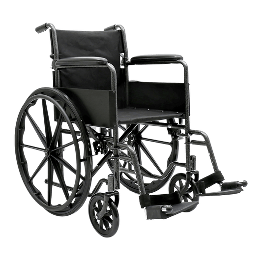 Dynarex DynaRide S1 Wheelchair 18 x 16 Fixed Full Arm FR Silver Vein medical supply