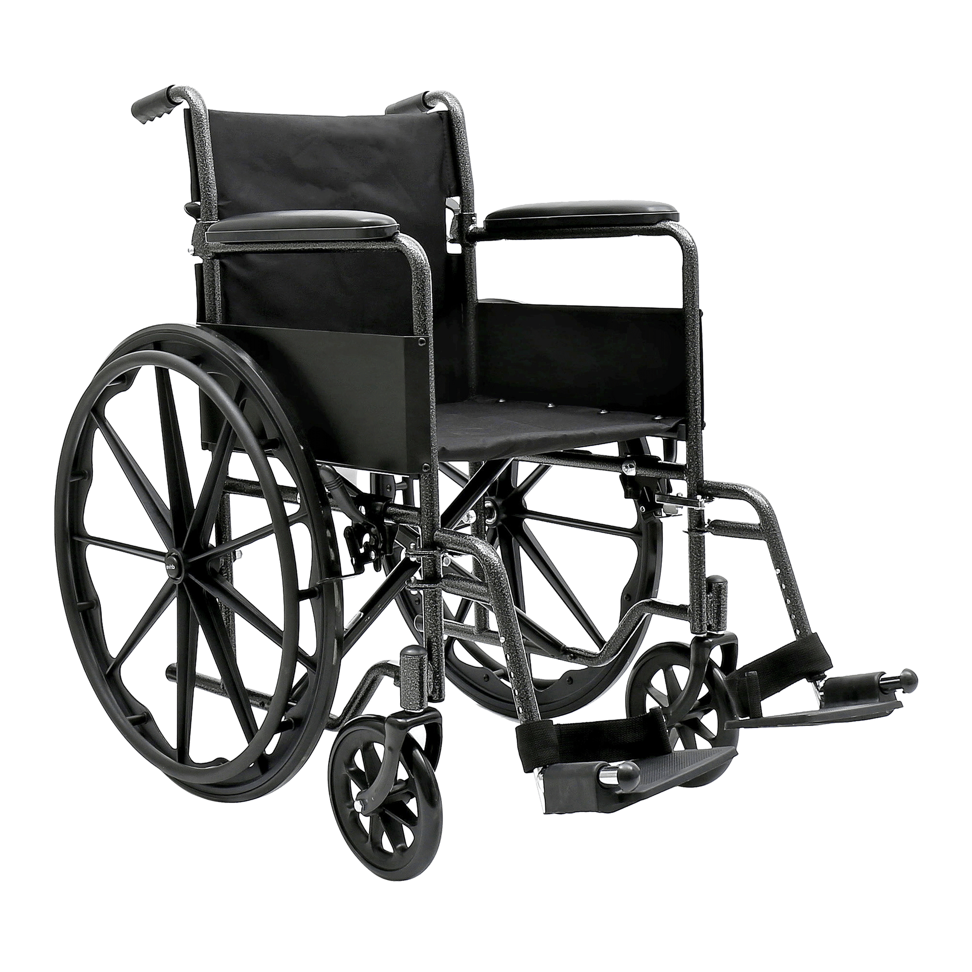 Dynarex DynaRide S1 Wheelchair 18 x 16 Detach Desk Arm FR Silver Vein medical supply