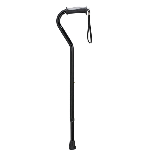 Drive Medical Adjustable Offset Handle Cane Gel Grip Black medical supply