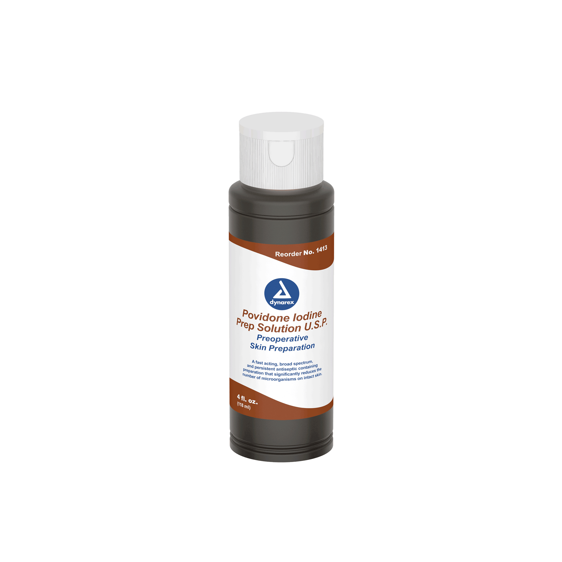 Dynarex Povidone Iodine Prep Solution 4 oz Bottle 48 Case medical supply