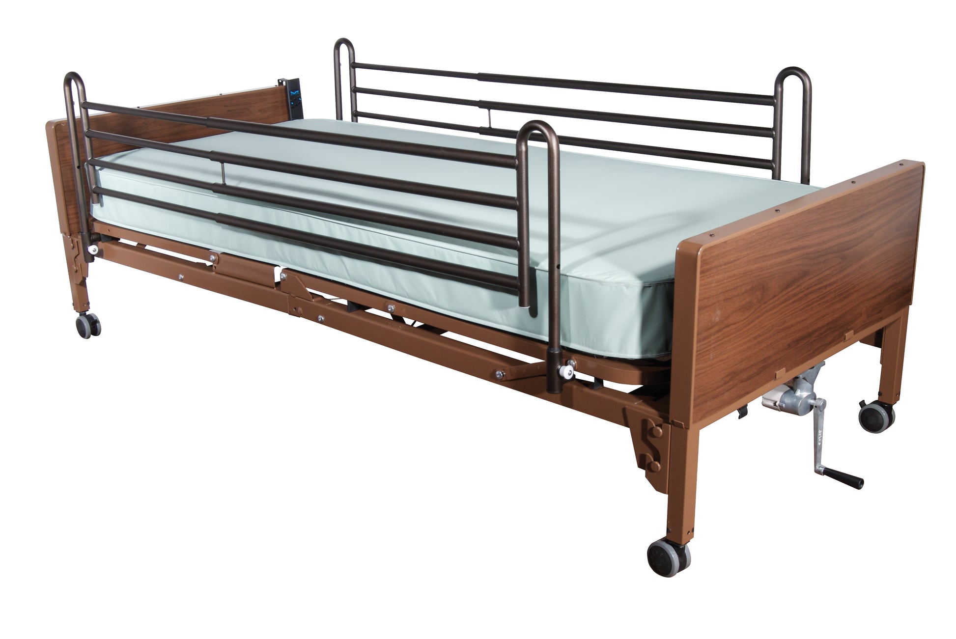 Delta Ultra Light Full Electric Hospital Bed with Full Rails and Innerspring Mattress, medical supply