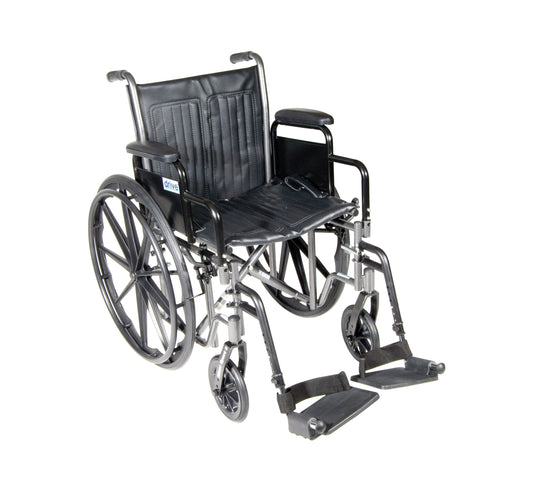 Drive Medical Silver Sport 2 Wheelchair Desk Arms Swing Away Footrests 16" Seat medical supply