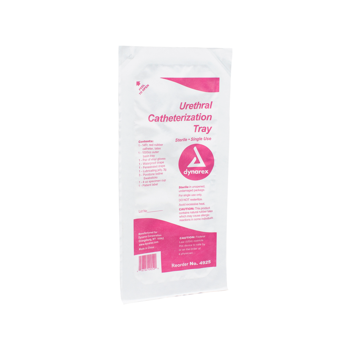 Dynarex Urethral Catheterization Tray 20/cs medical supply