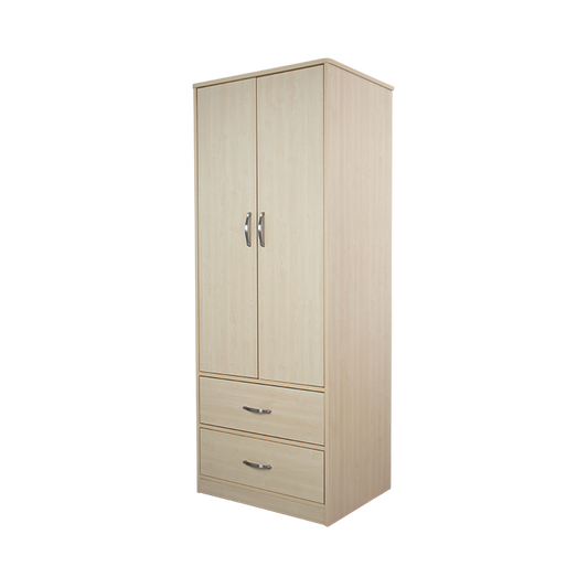 The Glenshaw Collection Two Door Two Drawer Wardrobe Light Oak medical supply