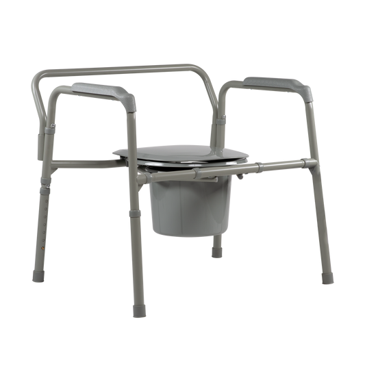 Bari+Max Bariatric Folding Commode Steel 650 lbs medical supply