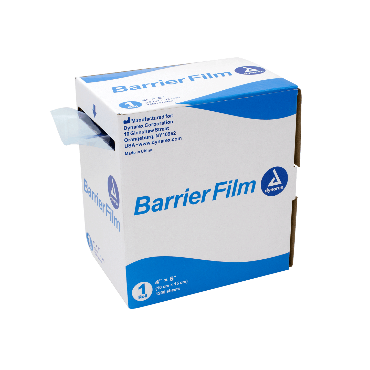 Dynarex Dental Barrier Film 4 inch x 6 inch Blue Case medical supply