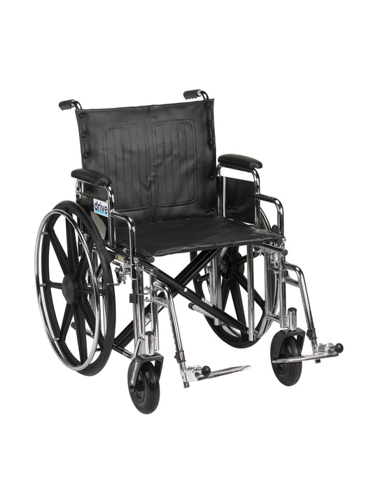 Drive Medical Sentra Extra Heavy Duty Wheelchair Desk Arms Swing Away Footrests 20 inch Seat medical supply