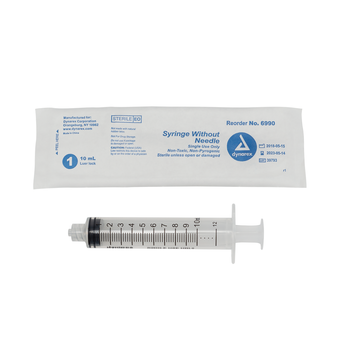 10cc Syringe, Luer Lock, Case of 1,000 (6990)