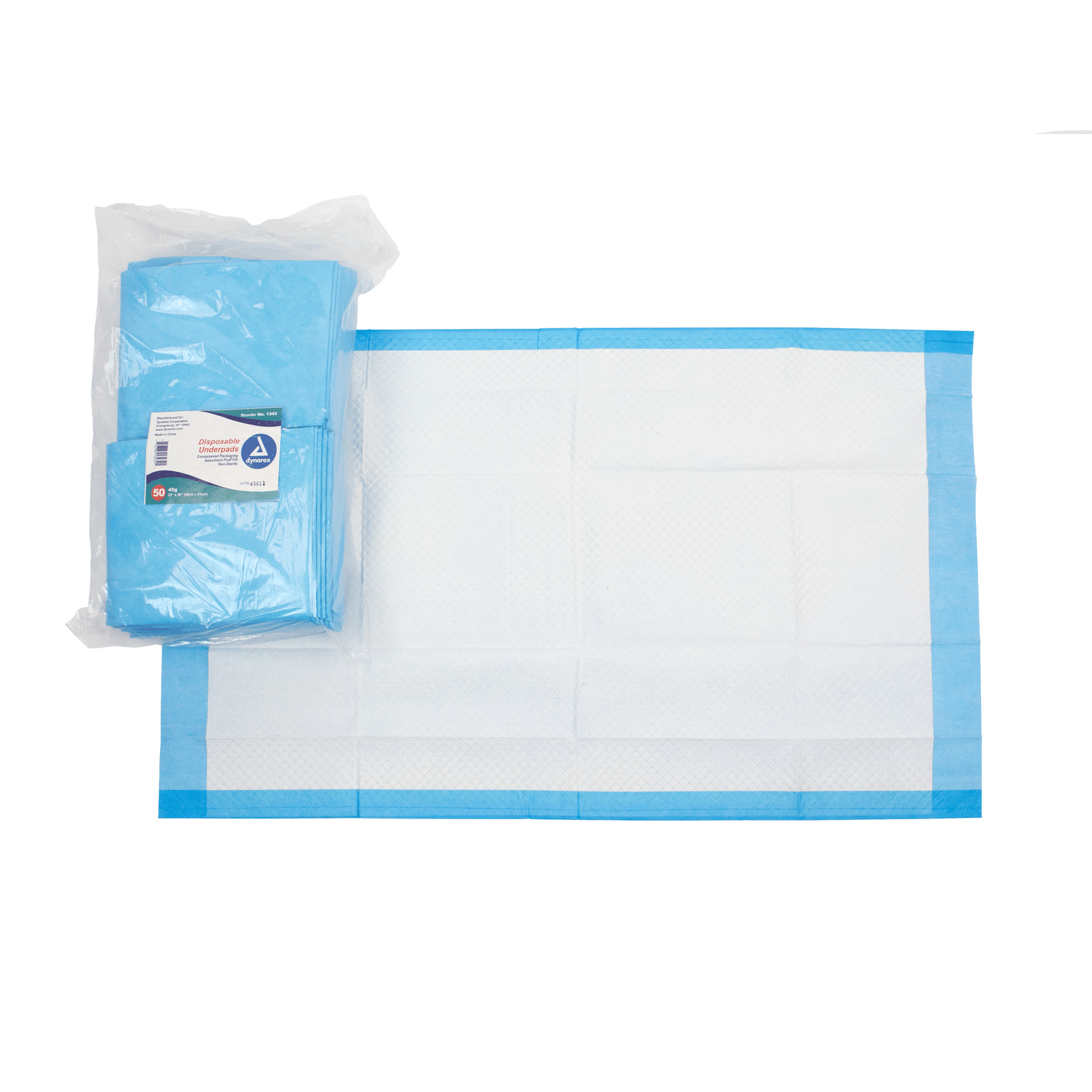 Dynarex Disposable Underpads 23x36 45g Case medical supply